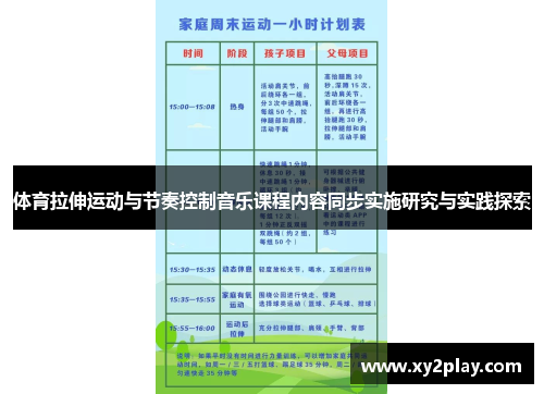 体育拉伸运动与节奏控制音乐课程内容同步实施研究与实践探索